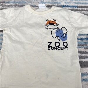 Zara Cream and Orange Short Sleeve Tees